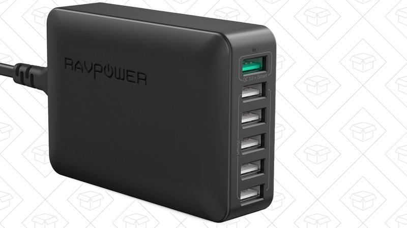 RAVPower QC 3.0 6-Port Charging Hub, $24 with code SSQOUQTJ
